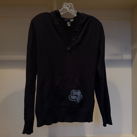 Fox Sweaters - Fox Black Sweater Size Large